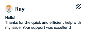 Témoignage de Ray félicitant la qualité du support client Wedesk